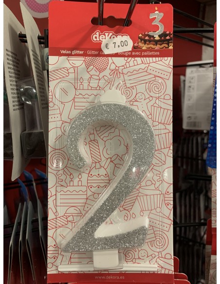 Bougie avec paillettes