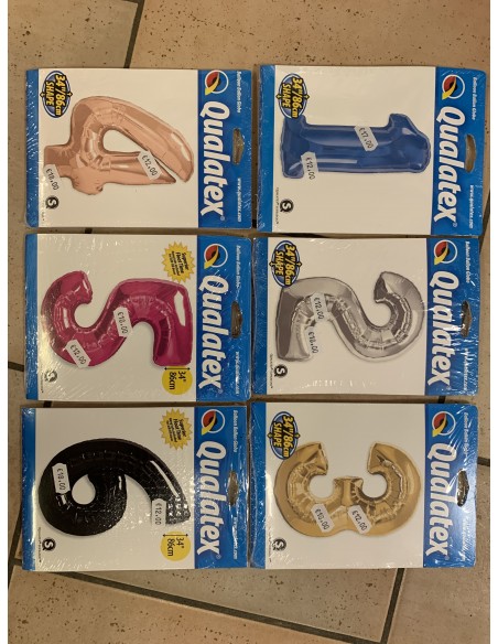 Ballon chiffres 0 à 9 non gonflé