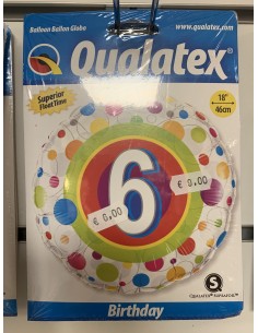 Ballon anniversaire de 6 à 13 ans non gonflé 2