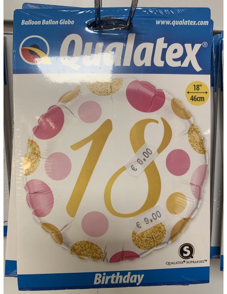 Ballon anniversaire de 16 à 70 ans non gonflé