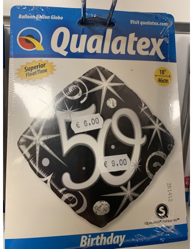 Ballon anniversaire de 18 à 100 ans non gonflé