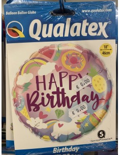 Ballon anniversaire fille non gonflé 2