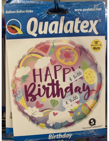 Ballon anniversaire fille non gonflé