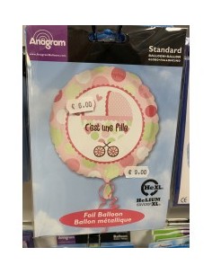 ballon babyshower fille non gonflé