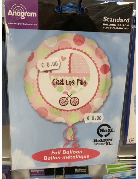 ballon babyshower fille non gonflé