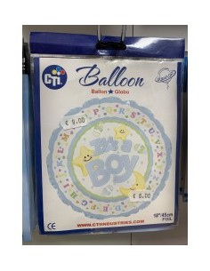 Ballon babyshower garçon non gonflé