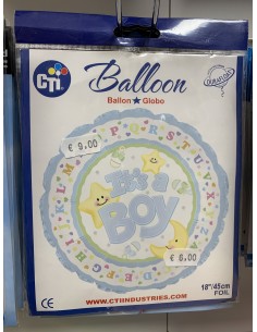 Ballon babyshower garçon non gonflé 2