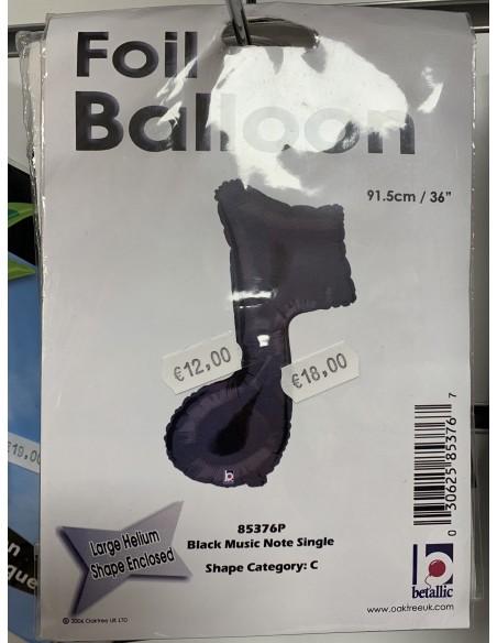 ballon note de musique non gonflé