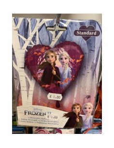 ballon reine des neiges en coeur non gonflé