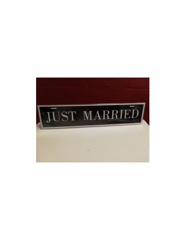 Plaque de voiture Just married