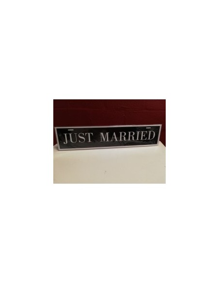 Plaque de voiture Just married
