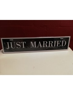 Plaque de voiture Just married 2