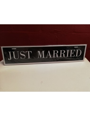 Plaque de voiture Just married