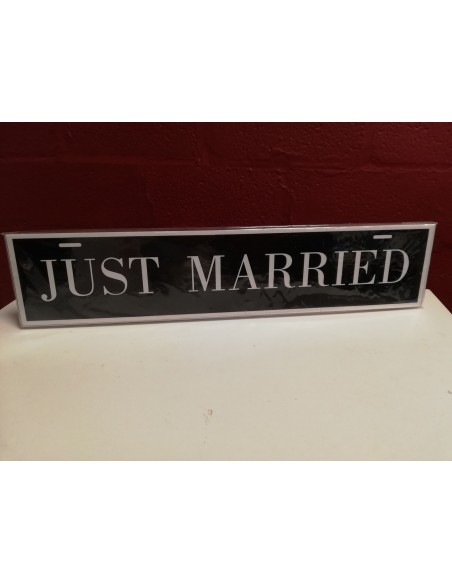 Plaque de voiture Just married