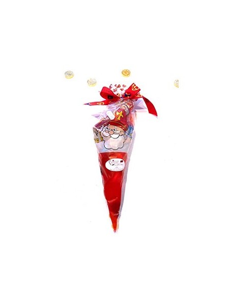 Sachet de Saint-Nicolas 150gr de vrac best-off +mini figurine en chocolat, 1guimauve St-Nic et 2 pièces d'or