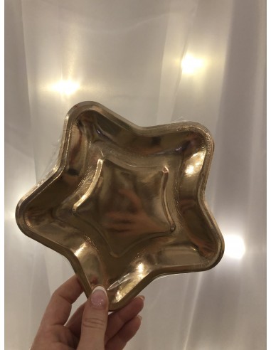 Petites assiettes étoiles roses gold