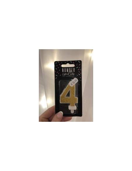 Bougie 4 dorée