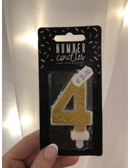 Bougie 4 dorée