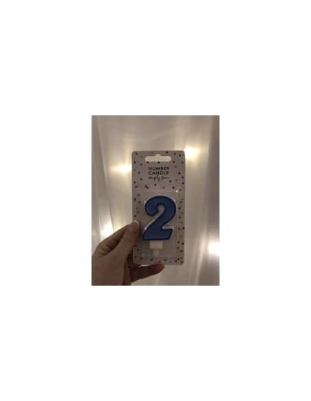 Bougie 2 bleue