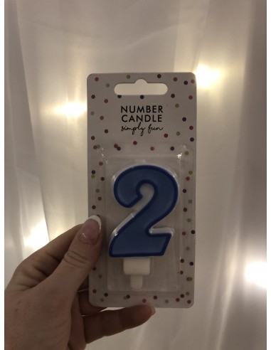 Bougie 2 bleue