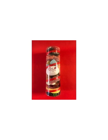 Tube plexi de bonbons en vrac 15 cm