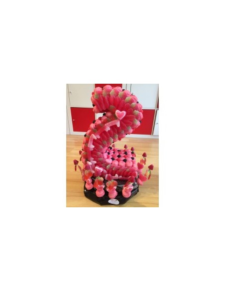 Chiffre en 3D en bonbons + brochettes